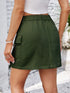 'Lilith' Buttoned Denim Skirt With Pockets - Celes Fashion